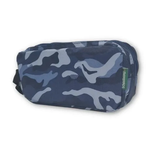 ■ Schoolbooks.ie - Triple Pencil Case - Camo Blue