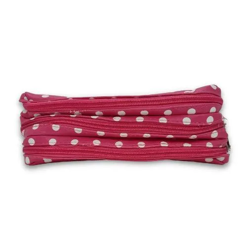 ■ Schoolbooks.ie - Triple Pencil Case - Pink Dots