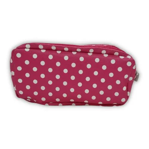 ■ Schoolbooks.ie - Triple Pencil Case - Pink Dots