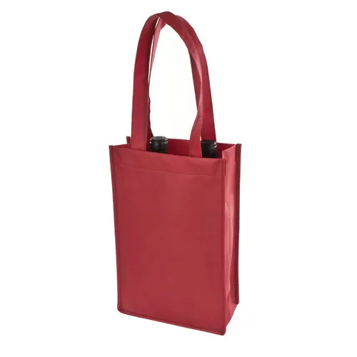 2 Bottle Non Woven Tote In Red by True