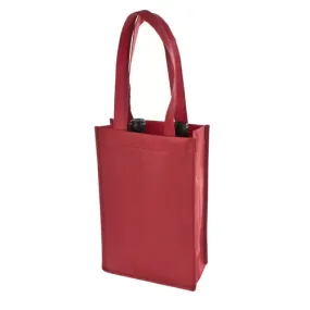 2 Bottle Non Woven Tote In Red by True