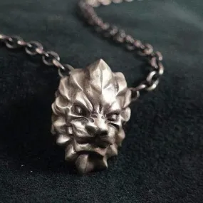 3D Lion King Sterling Silver Beast Pendant