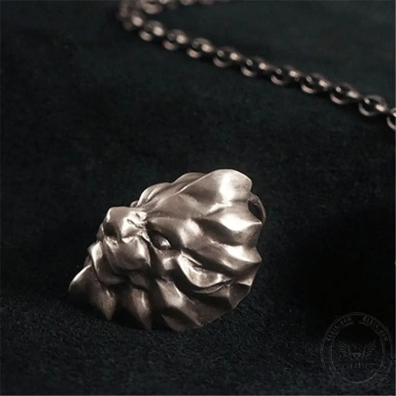 3D Lion King Sterling Silver Beast Pendant