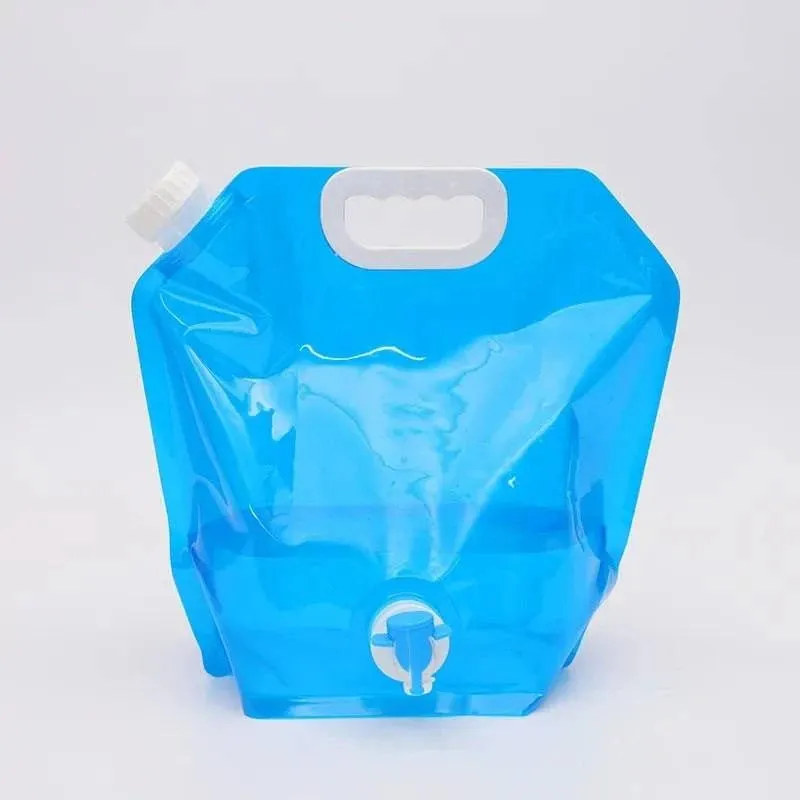 5/10L Camping Water Bag Portable Folding Water Bucket Large Water Container Outdoor Travel Collapsible Pouch Can Camping Supplie