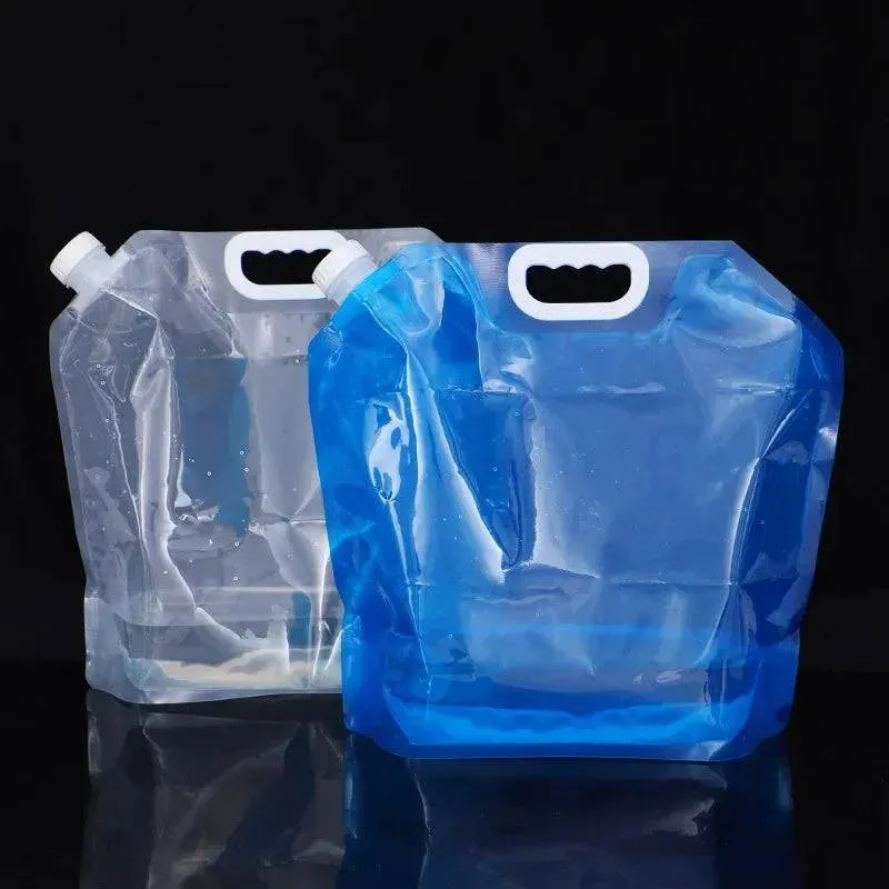 5/10L Camping Water Bag Portable Folding Water Bucket Large Water Container Outdoor Travel Collapsible Pouch Can Camping Supplie