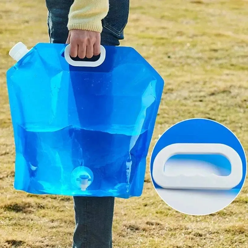 5/10L Camping Water Bag Portable Folding Water Bucket Large Water Container Outdoor Travel Collapsible Pouch Can Camping Supplie