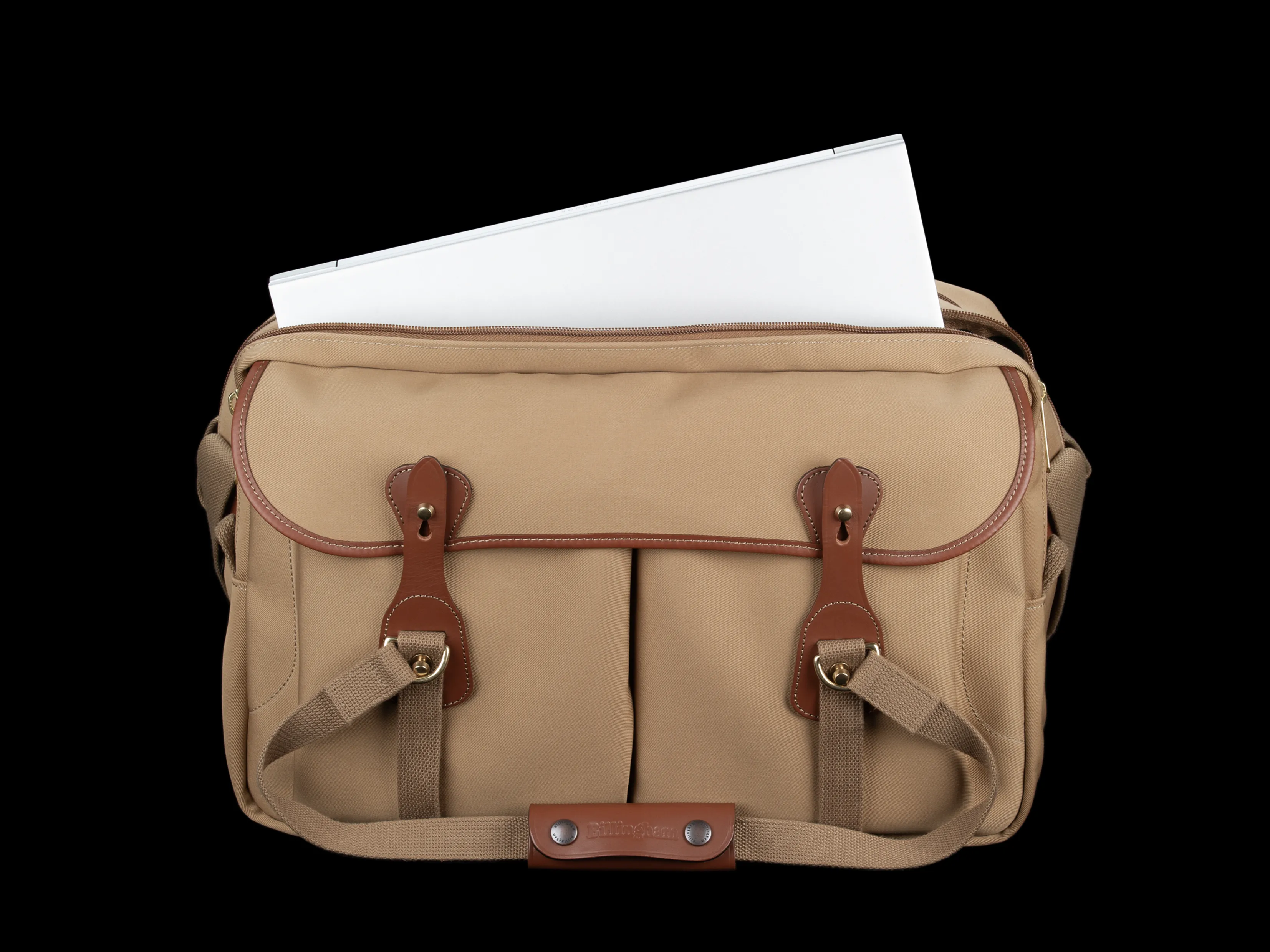 555 MKII Camera/Laptop Bag - Khaki Canvas / Tan Leather