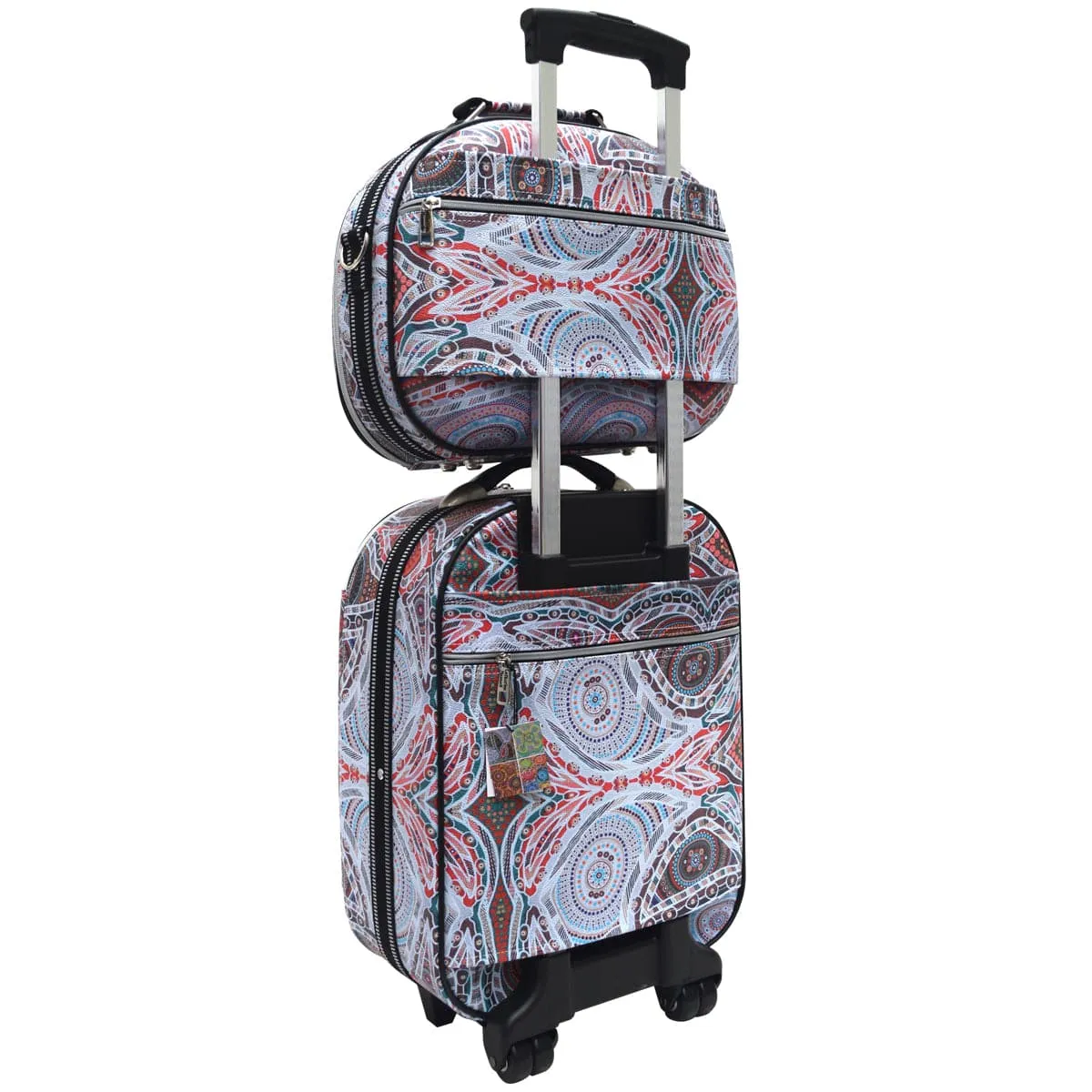 Aboriginal Art Airport Trolley Set Family Love