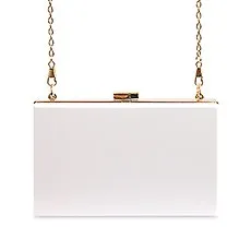 ACRYLIC BOX CLUTCH - WHITE