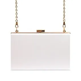 ACRYLIC BOX CLUTCH - WHITE