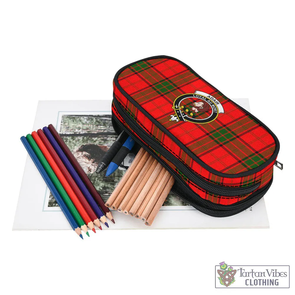 Adair Tartan Pen and Pencil Case with Family Crest