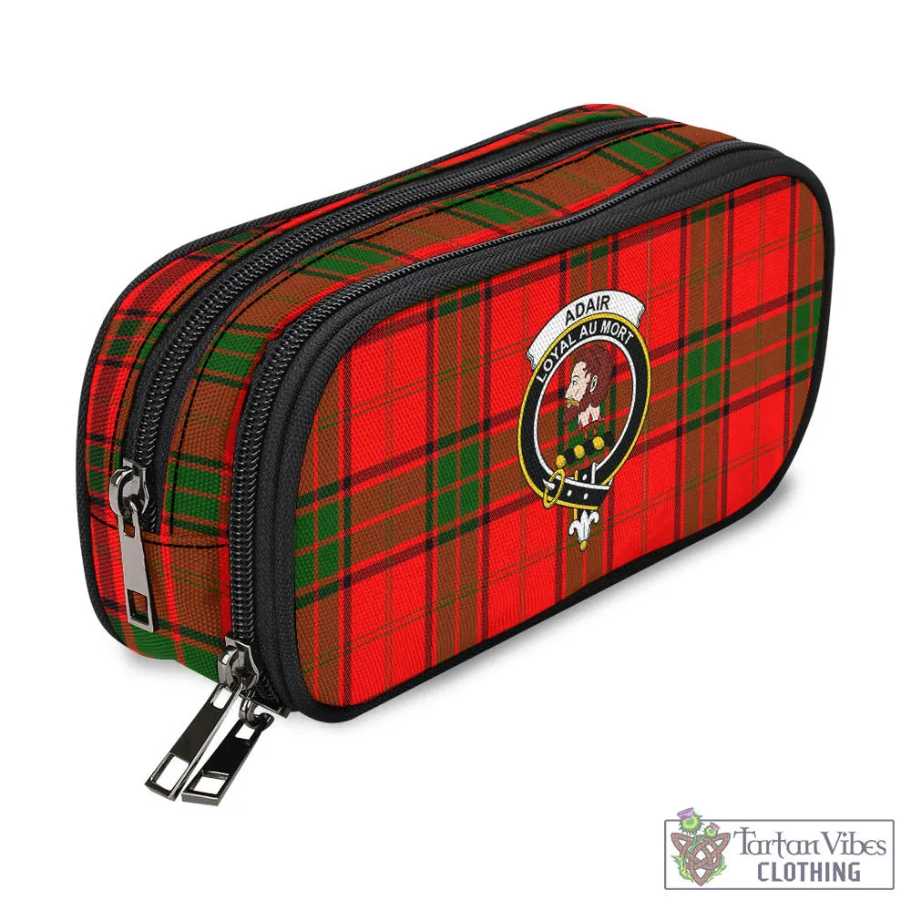 Adair Tartan Pen and Pencil Case with Family Crest