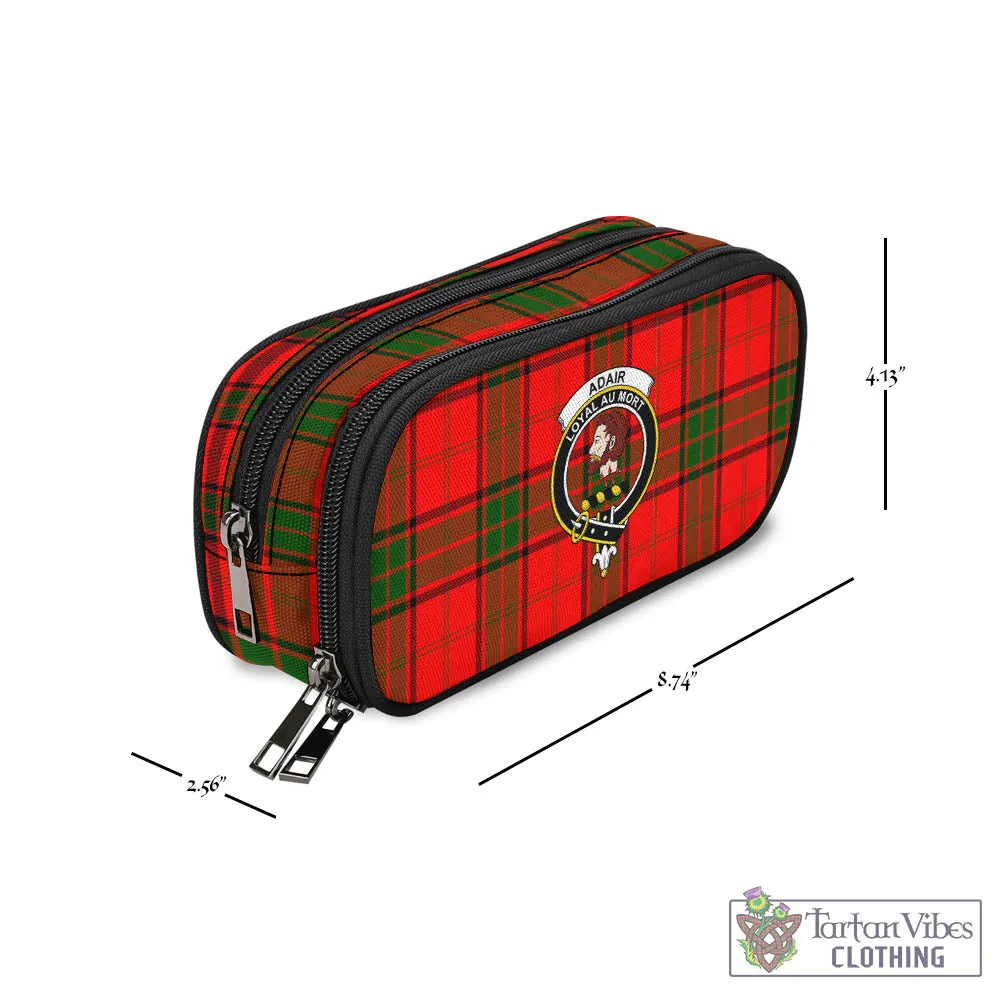 Adair Tartan Pen and Pencil Case with Family Crest