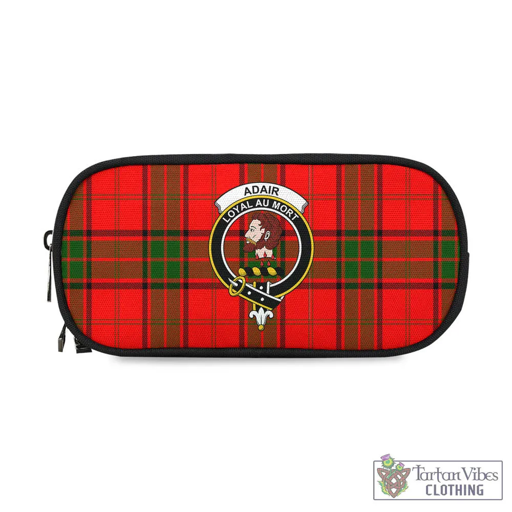 Adair Tartan Pen and Pencil Case with Family Crest