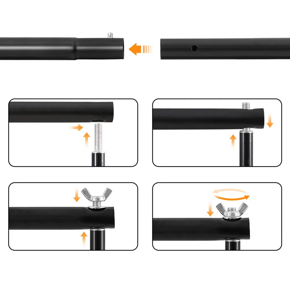 Adjustable Heavy-Duty Backdrop Stand Kit 2x3M - Photography Support Set by