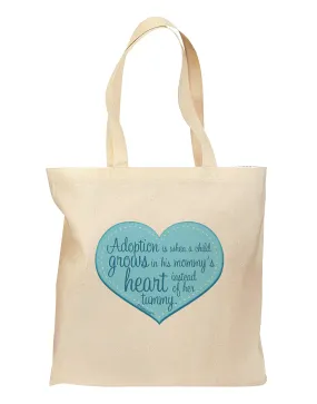 Adoption is When - Mom and Son Quote Grocery Tote Bag by TooLoud