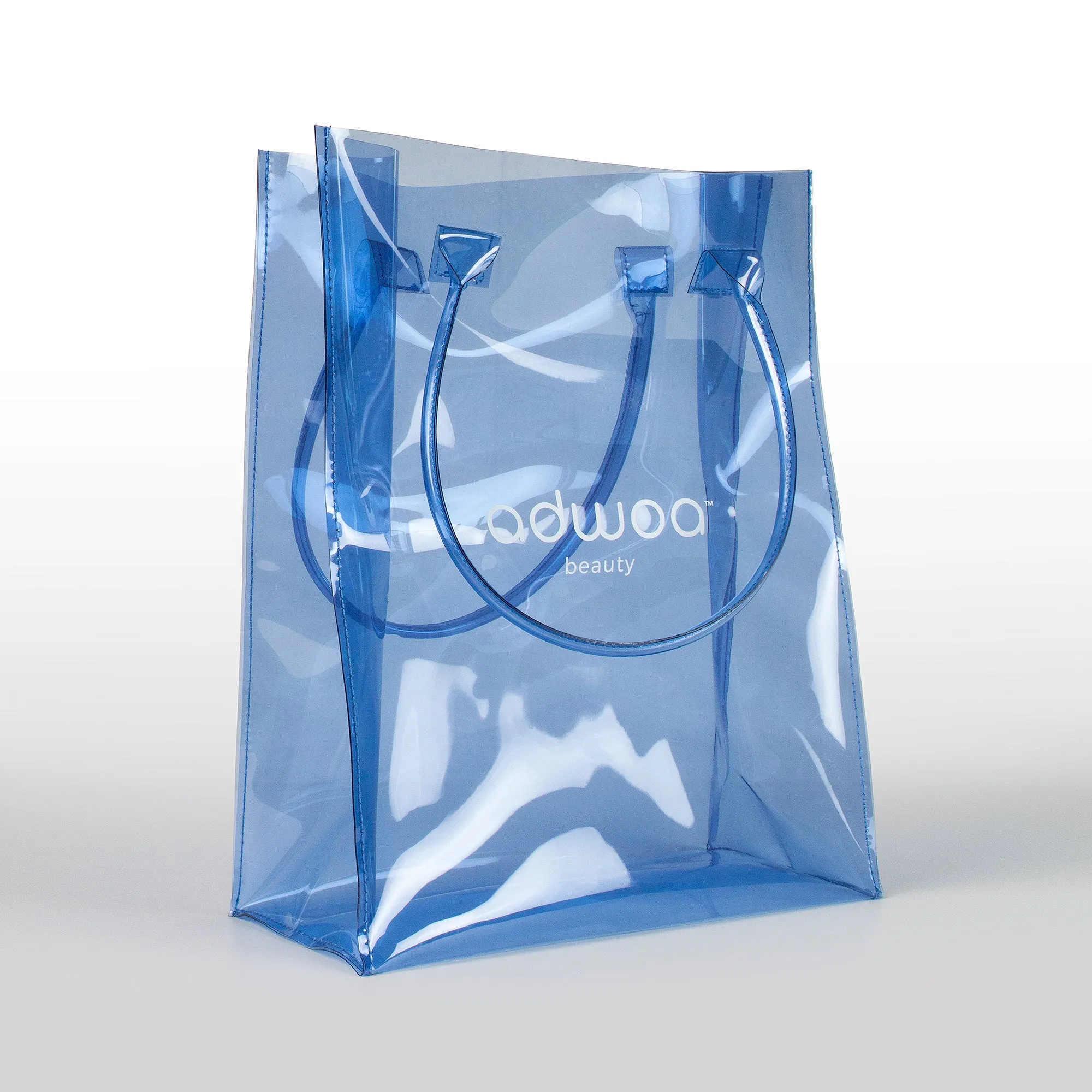 adwoa beauty blue clear tote