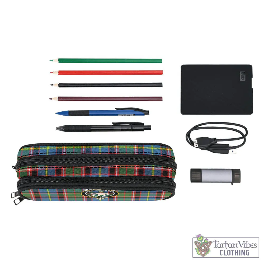 Aikenhead Tartan Pen and Pencil Case with Family Crest