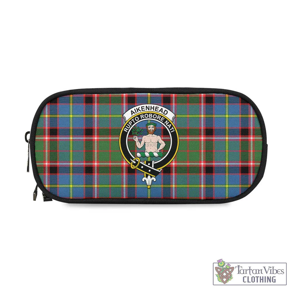 Aikenhead Tartan Pen and Pencil Case with Family Crest