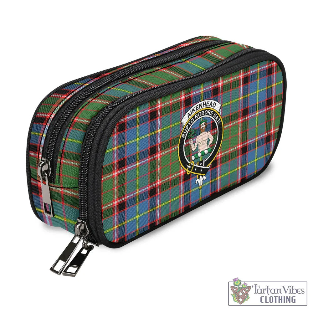 Aikenhead Tartan Pen and Pencil Case with Family Crest