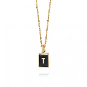 Alphabet Initial 18ct Gold Plated T Necklace BETT_GP