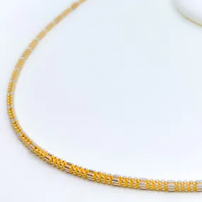 Alternating Two - Tone 22K Gold Chain - 16"