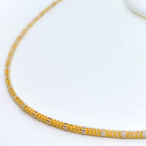 Alternating Two - Tone 22K Gold Chain - 18"