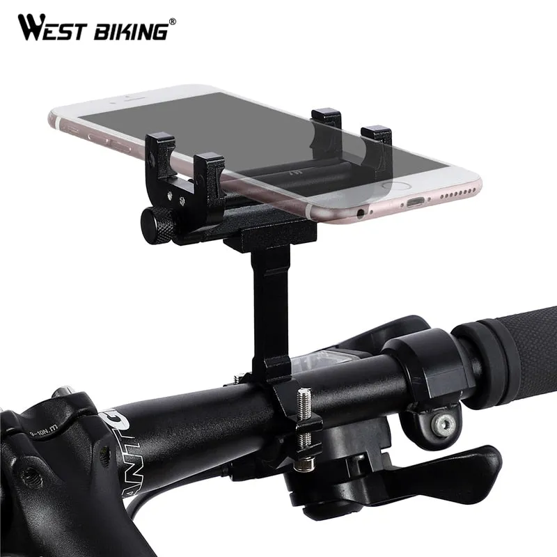 Aluminum Alloy Bike Mobile Phone Holder Adjustable Bicycle Phone Holder Non-slip MTB Phone Stand Cycling Accessories