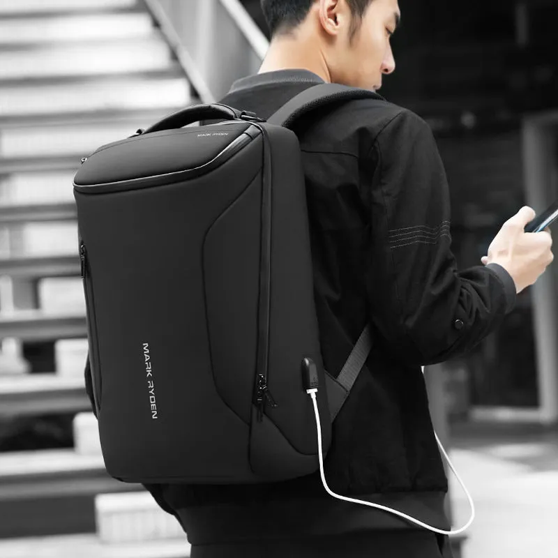 Anti-thief Fashion Men Backpack Multifunctional Waterproof Laptop Bag USB Charging Travel Bag