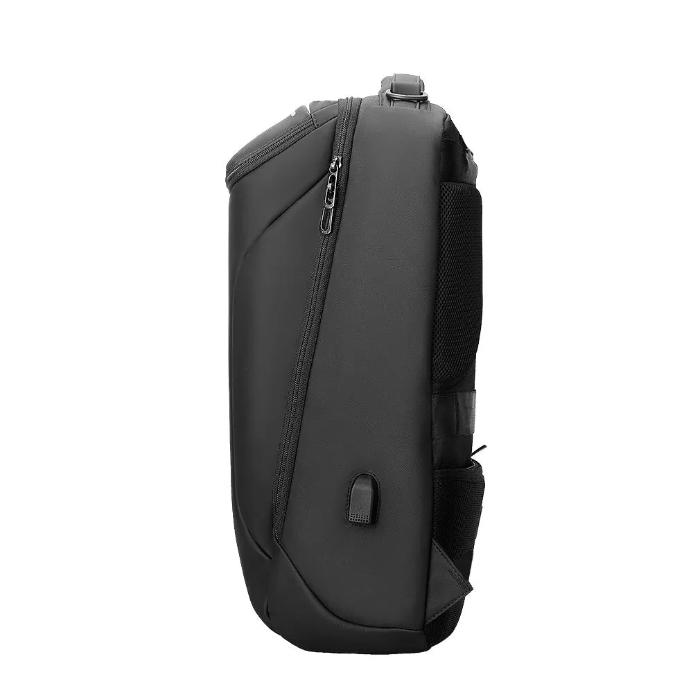 Anti-thief Fashion Men Backpack Multifunctional Waterproof Laptop Bag USB Charging Travel Bag