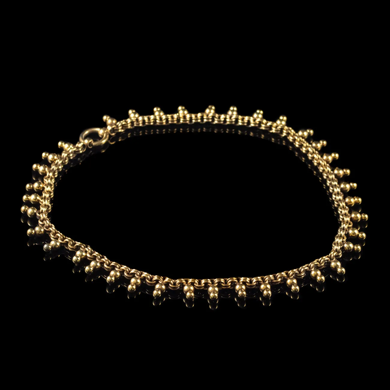 Antique Victorian Collar Necklace 18Ct Gold Silver Circa 1890