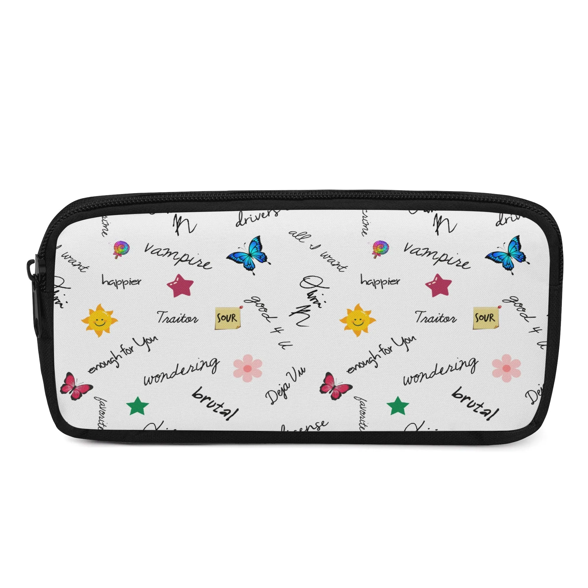 Back to school | Canvas Pencil Case | One-Side Printed | High Quality | Spacious | Olivia Rodrigo songs