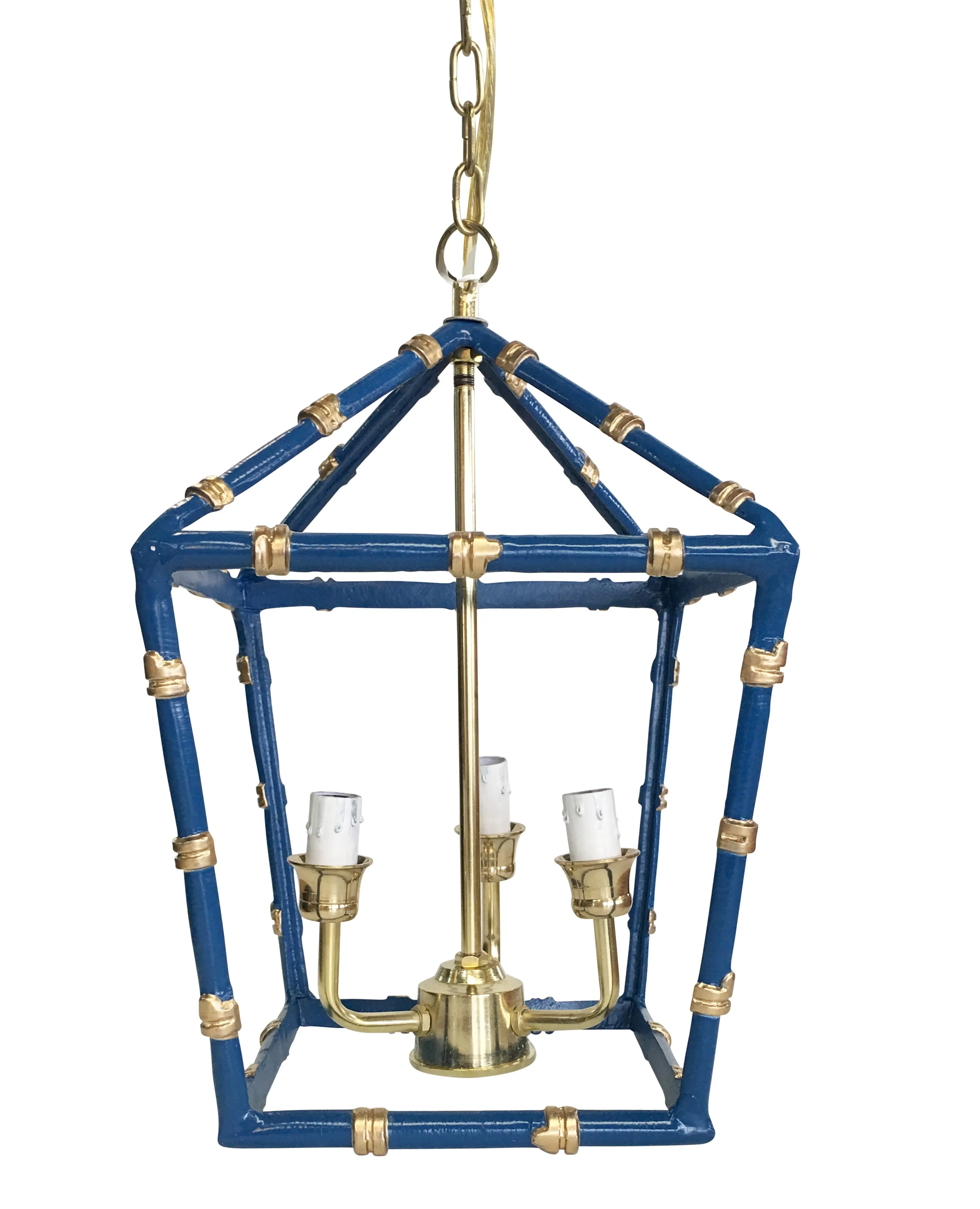 Bamboo Lantern in Navy, Small