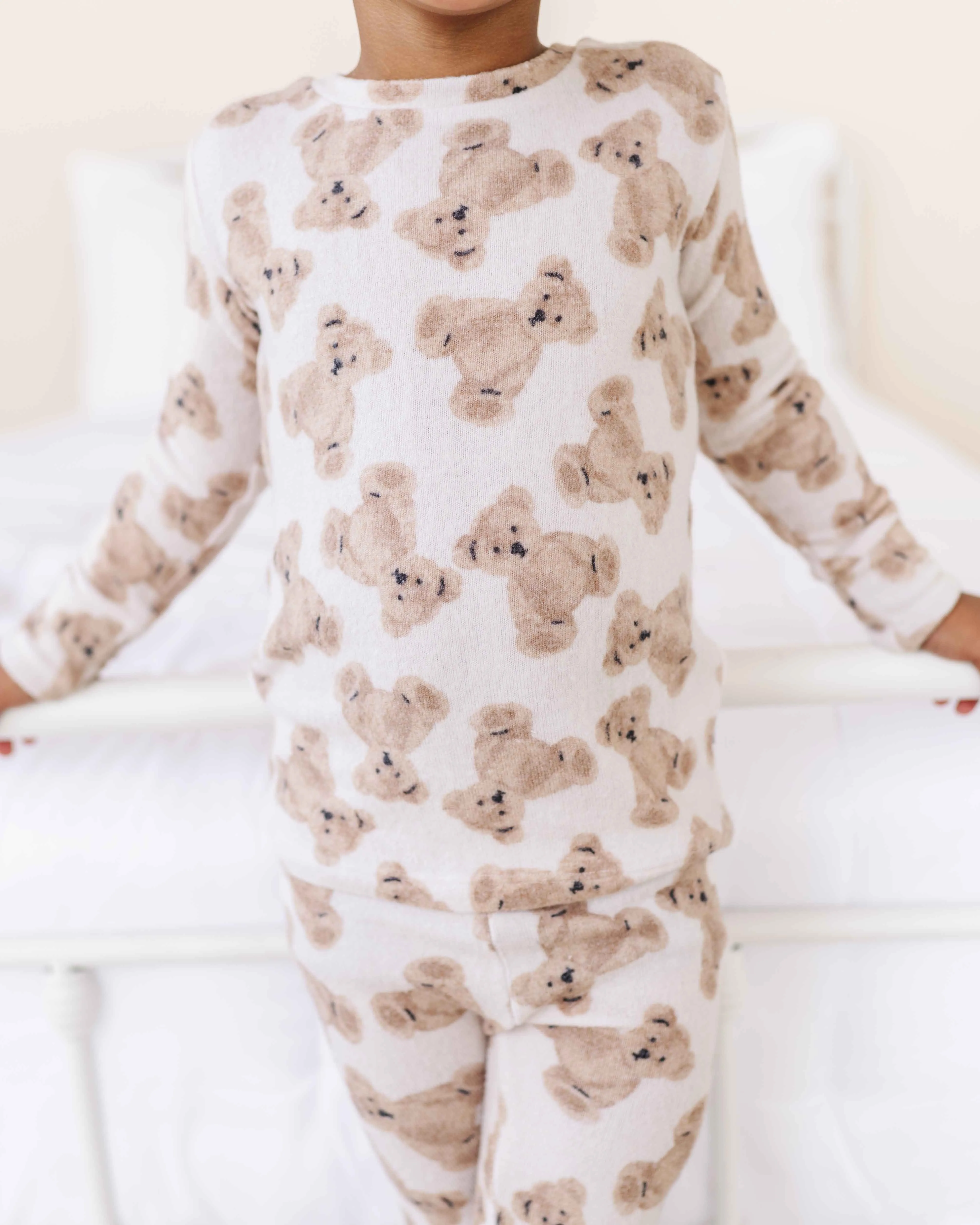 Bear Hugs Two-Piece Pajama Set - Cloud Plush Bamboo