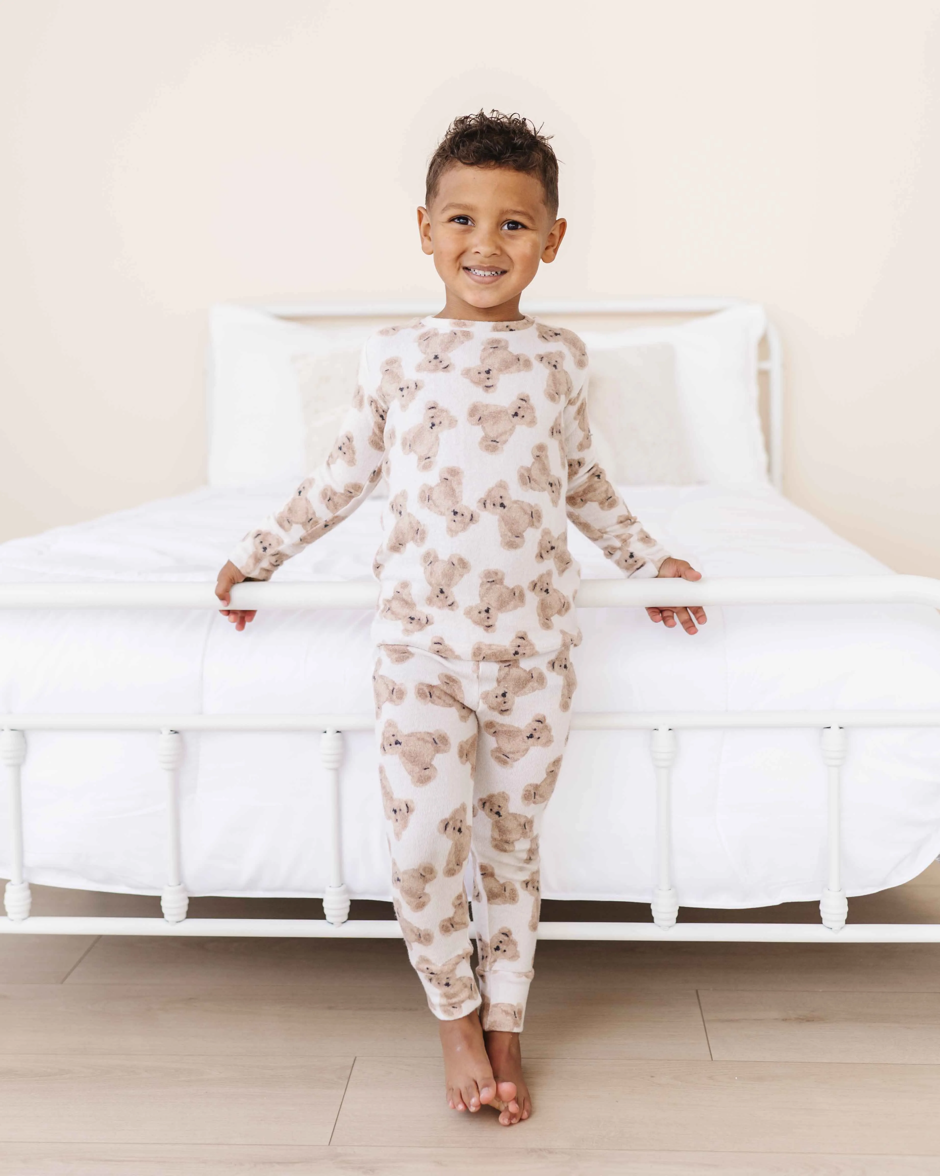 Bear Hugs Two-Piece Pajama Set - Cloud Plush Bamboo