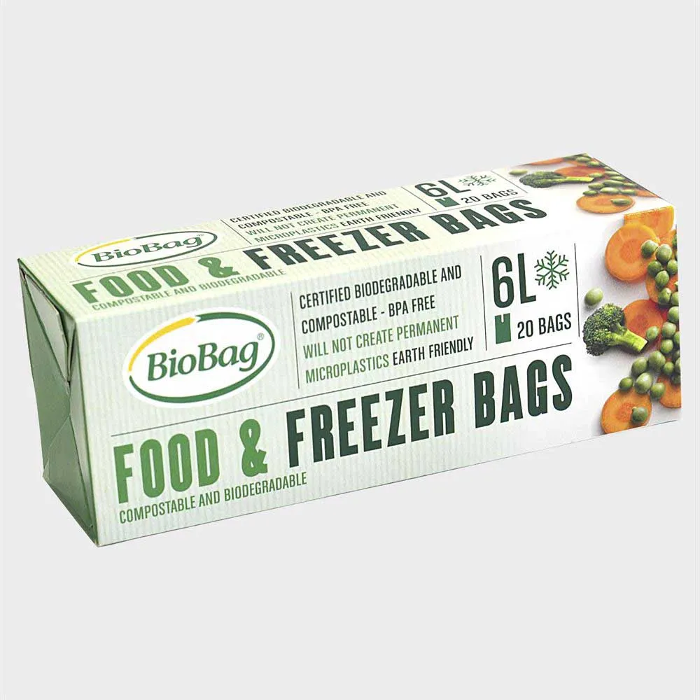 BioBag Compostable Food & Freezer Bags - 20 x 6 litre