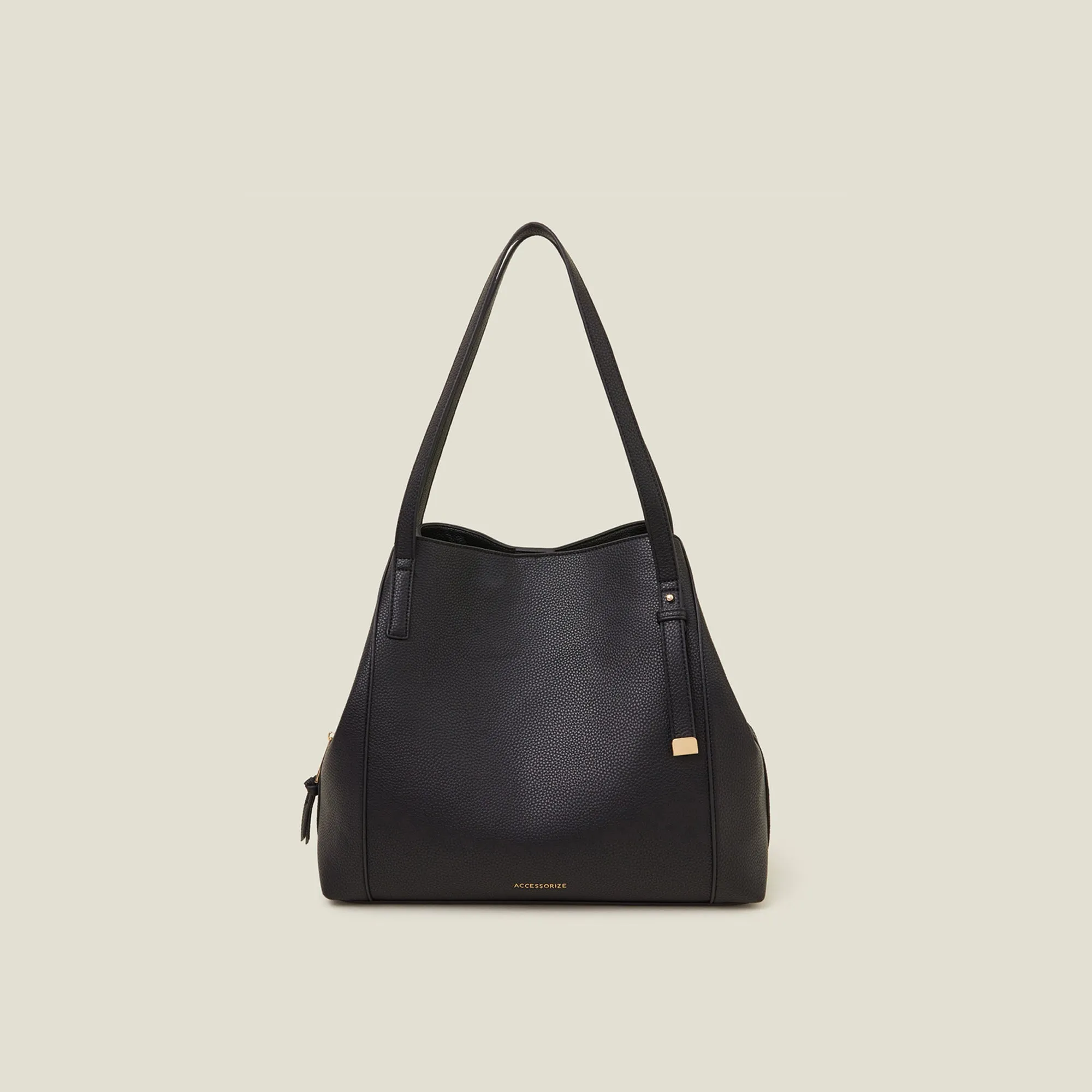 Black Bucket Shoulder Bag