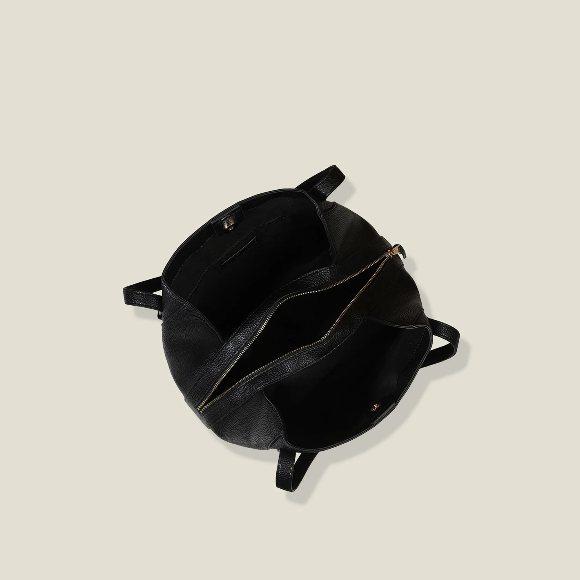 Black Bucket Shoulder Bag