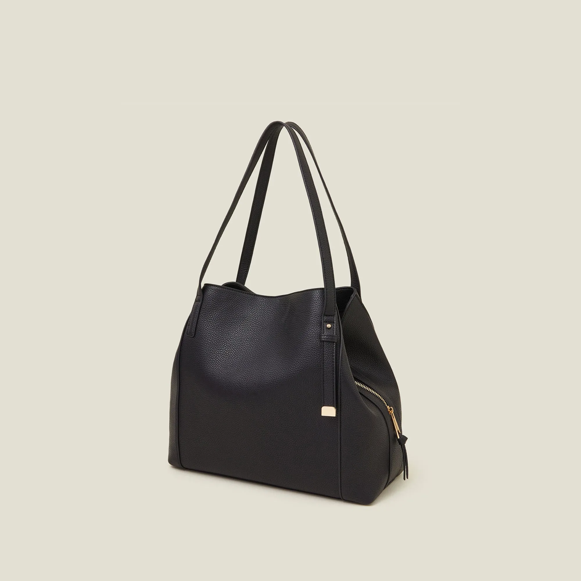 Black Bucket Shoulder Bag