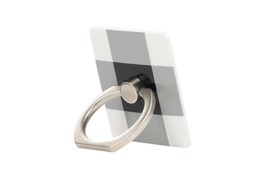 Black Check Ring Holder