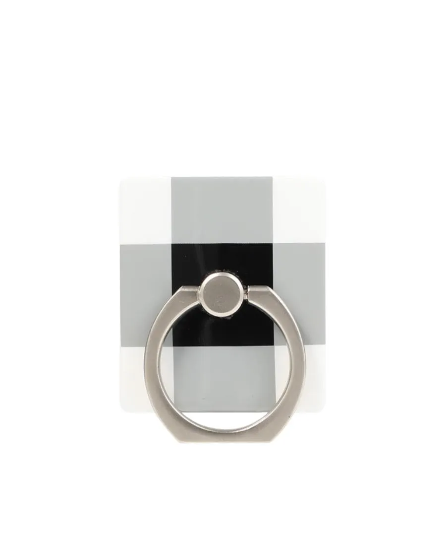 Black Check Ring Holder