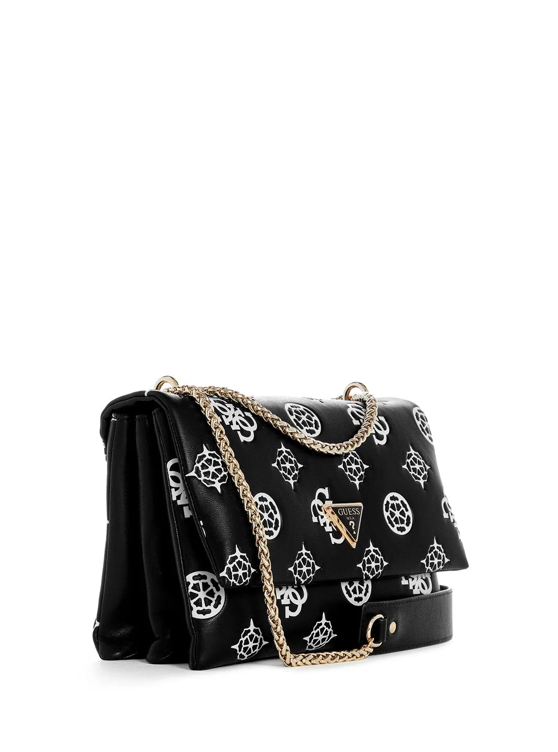 Black Logo Deesa Crossbody Bag