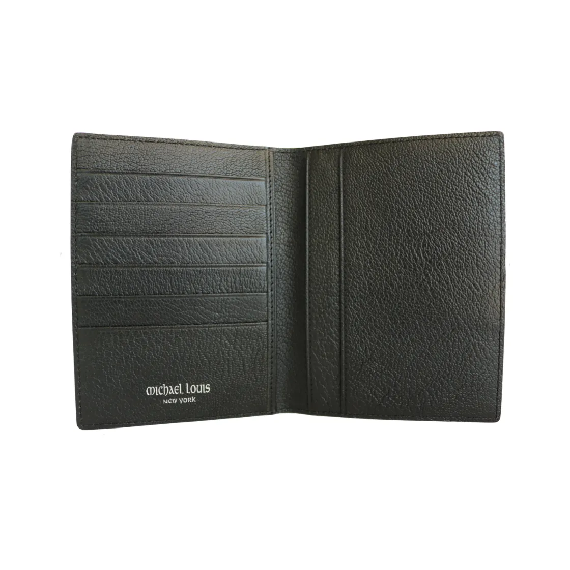 Black Ostrich Passport Holder