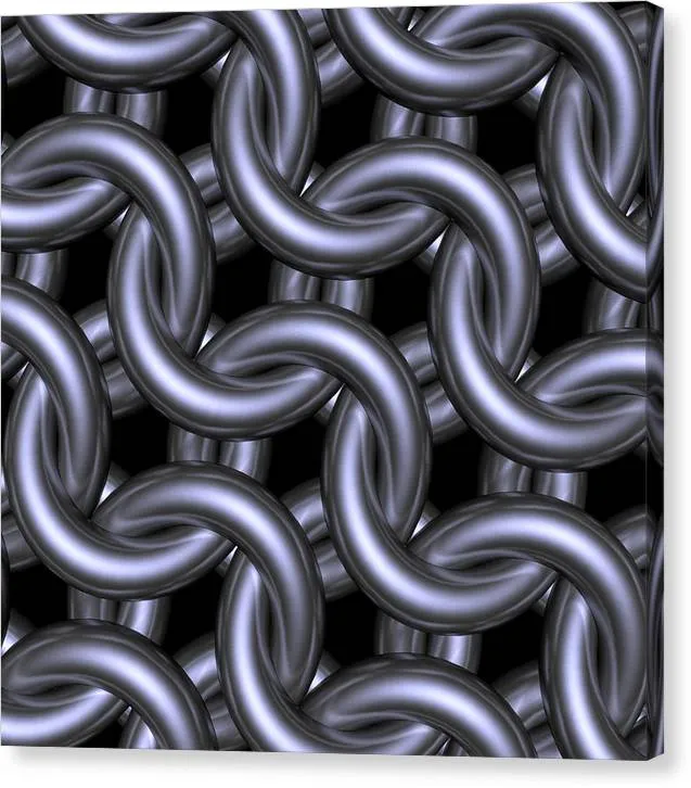 Black Steel Maille Canvas Print