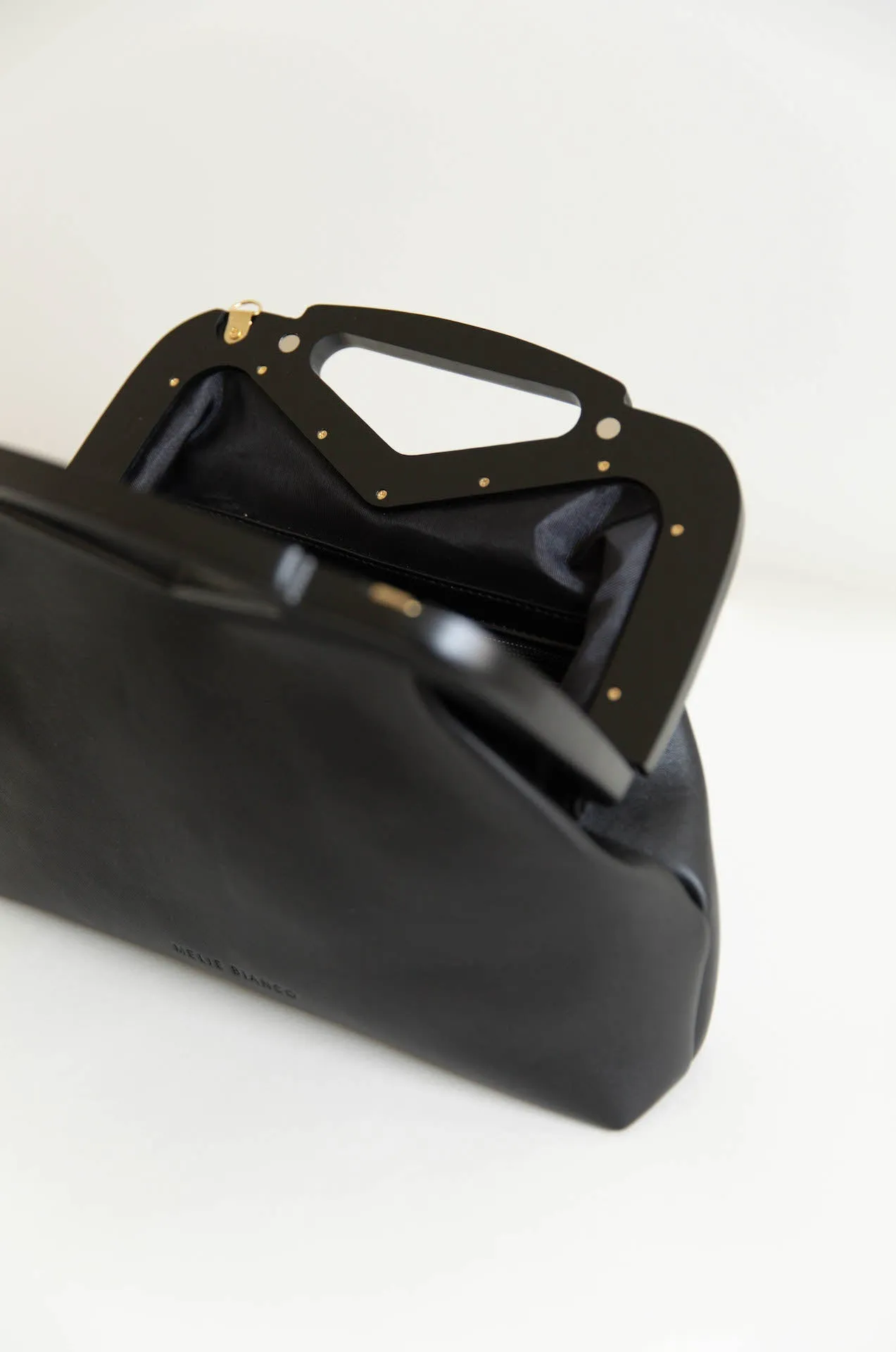 Black Triangle Handle Point Bag