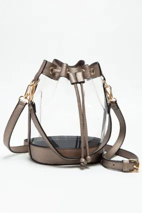 Bronze Clear Bucket Bag