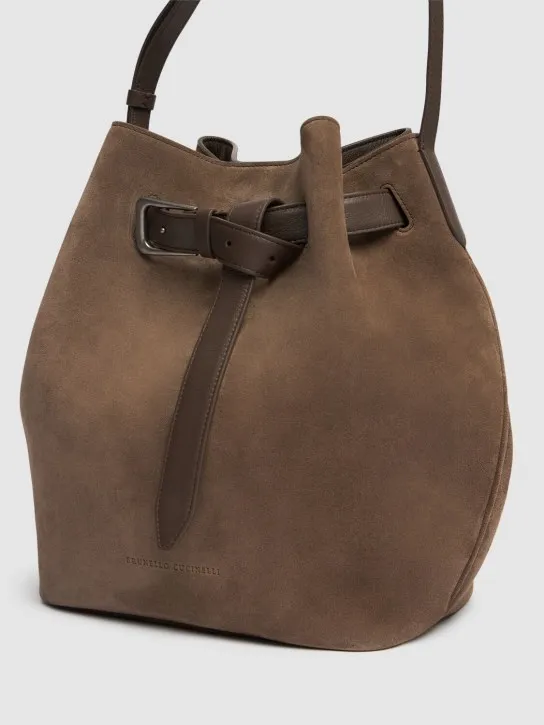 Brunello Cucinelli   Softy velour bucket bag 