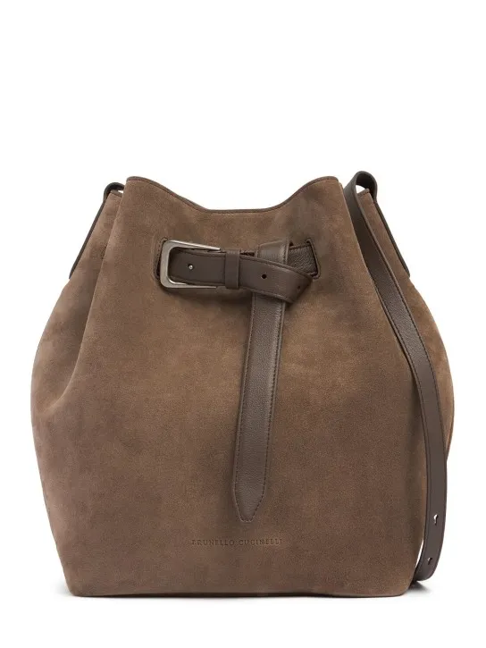 Brunello Cucinelli   Softy velour bucket bag 