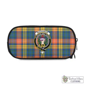 Buchanan Ancient Tartan Pen and Pencil Case with Family Crest