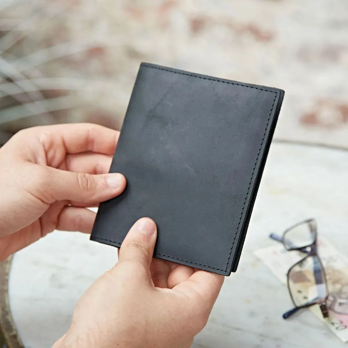 Buffalo Leather Passport Holder, Nepal